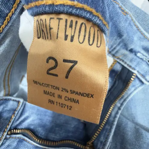 Driftwood Colette Women’s Straight-Leg Cropped Embroidered Jeans Size 27