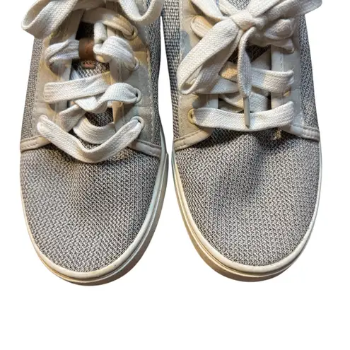 OluKai Pehuea Li Shoes Womens Size 10 Gray White Knit Lace Up Casual 20379