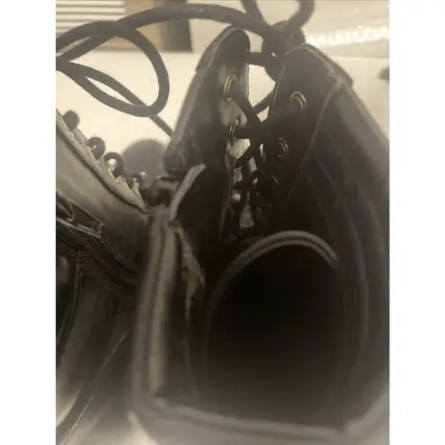 Guess  Manners Platform Heel Lace-Up Shiny Boots - Size 9 - Image 14