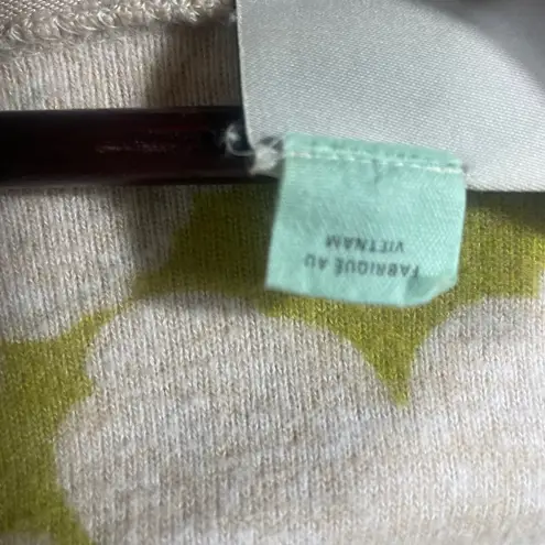 Saturday Sunday Anthropologie Hooded Tunic Dress M Green Floral Jacquard Knit Size M