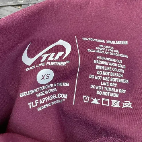 Take Life Further Burgundy Activewear Leggings