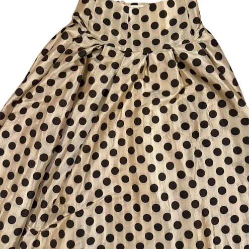 Shabby Apple Women’s Waltzing Matilda Polka Dot Taffeta Ball Skirt Size 14 Gold - Image 2