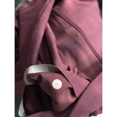 Lululemon  In Movement HR Tight 25"‎ Spray Dye White Garnet LSWG 00292 Sz 14