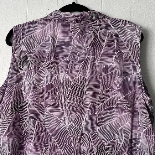Hawaiian Reserve Top Womens 2XL Lightweight Casual Relaxed Beachy Summer Coastal Purple Size XXL