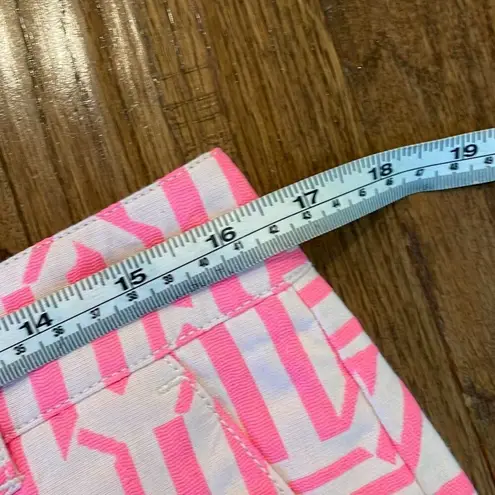 J.Crew pink neon geometric chino short size 6