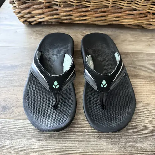 REEF Slap 3 Black Gray Flip Flop Sandals Women’s Size 6