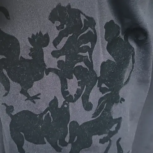 Vivienne Tam Vivian Tam Y2K Zodiac Velvet Tunic Top Black M