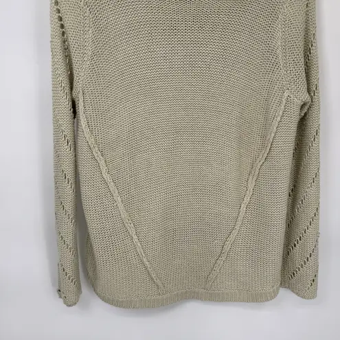 RD Style Stitchfix Grannycore Cowl Neck Sweater Womens M Tan Loose Knit NEW