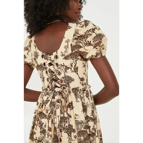 NWT Tuckernuck Hyacinth House Camilla Corset Midi in Brown Toile Dress XS