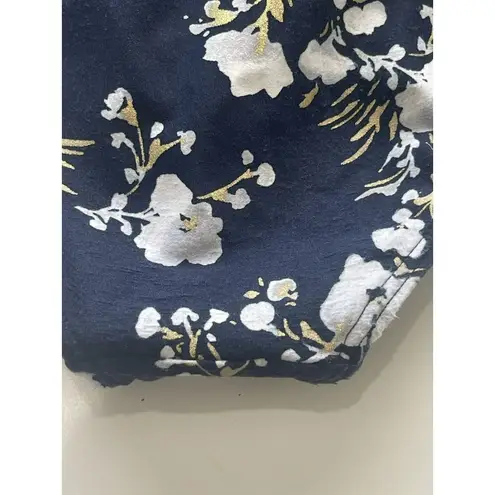 Niptuck Swimsuit One Piece Navy White Gold Floral 8 Multi Fit Cup Support gather Blue