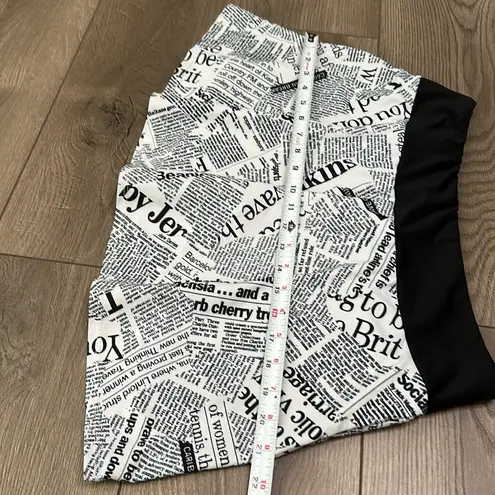 Queen Of The Court 14" Newsworthy Black White Swing Tennis Skirt Skort Large Black