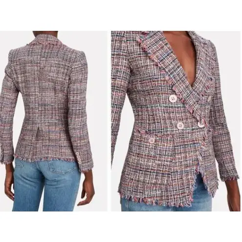 Veronica Beard Theron Double-Breasted Tweed Blazer Size 2