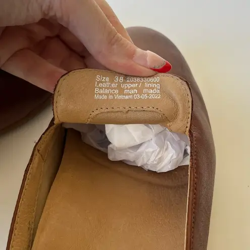 Dansko  Lexie Slip On Leather Saddle Milled Mules Flats Tan Size EU 38 thumbnail 7