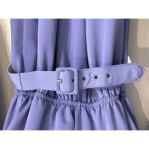 Vintage Madea Church Lady Dress Size 6 Blue Belted Secretary Modest Office