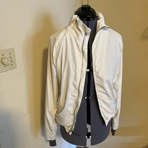 Mondetta White Gray Athletic Fullzip Workout Running Jacket Womens Size S