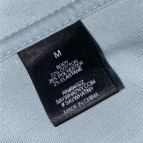 Say What? Say What Light Blue Washed Denim Corset - size medium