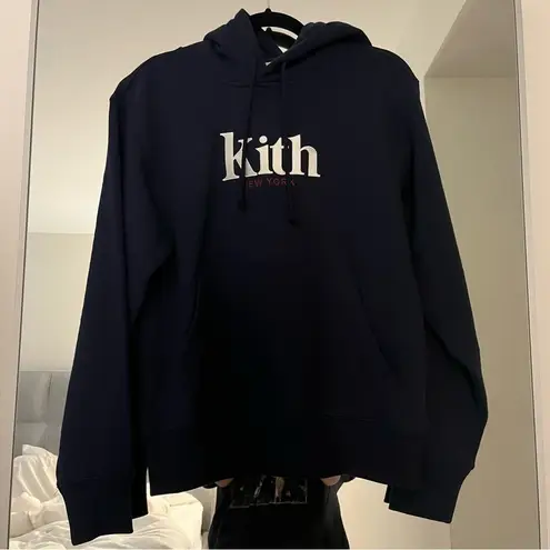 Kith NWT  Women Jane New York Hoodie II Nocturnal Navy Dark Blue Sweatshirt