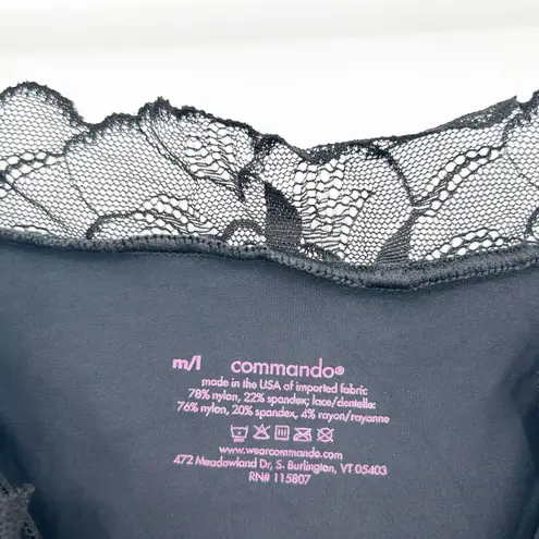 Commando Womens Y2K Whimsigoth Lace Trim Cami Slip Dress Nightie Size M/L Black