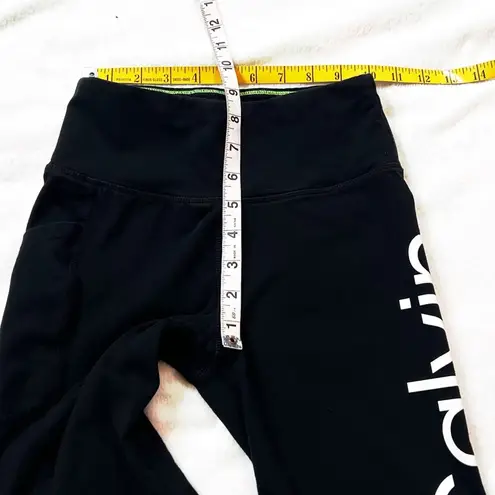 Calvin Klein Biker Shorts Mid Rise Black Graphic Print Side Pocket Extra Small Size XS