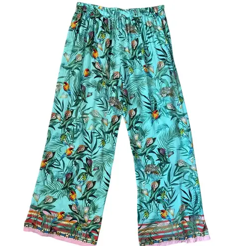 Johnny Was Taina Split Leg Nature Printed Pants Size Medium