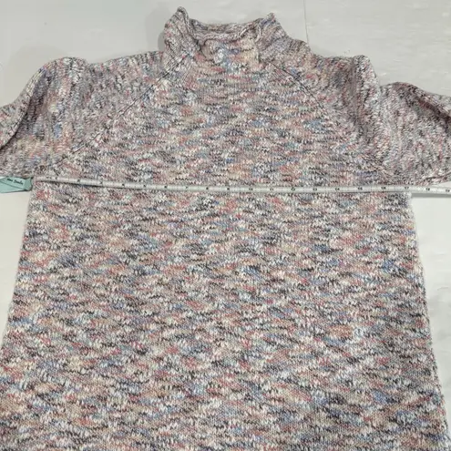 LL Bean Cotton Ragg Space Dye Funnelneck Pullover Sweater Size MEDIUM