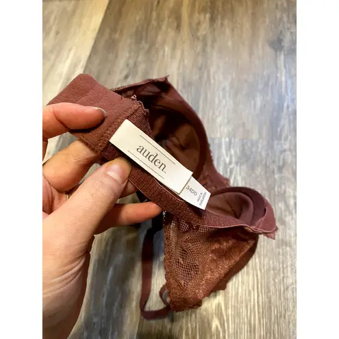 Lace Balconette Burgundy Mesh Underwire Bra 34DD Indie Sleaze Coquette Lingerie Red Size undefined