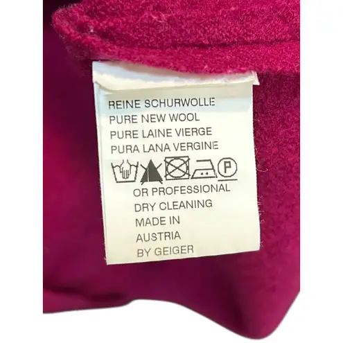 Geiger Austria Boiled New Wool Jacket 42 Large Pink Button Front Blazer Sweater