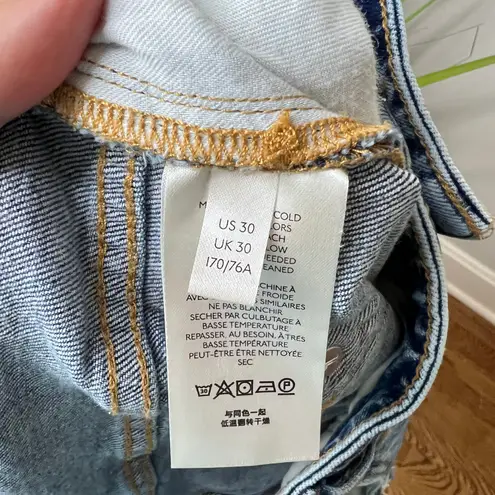 Pilcro and the Letterpress Pilcro Anthropologie Jeans Women's 30 High Rise Straight Distressed Acid Wash