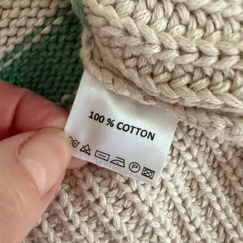 Fin and Vince Apres Ski Jade Green Chunky Cropped Sweater S