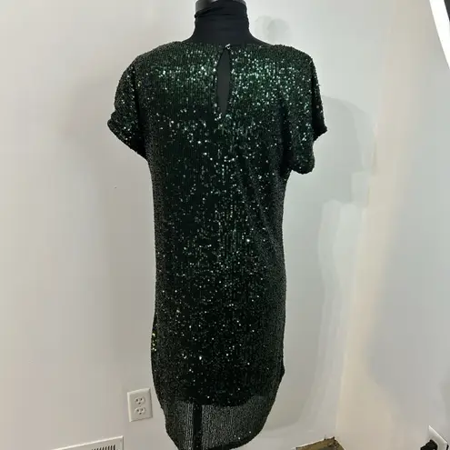 Cable & Gauge Emerald Green Sequin Cocktail Dress – Size M