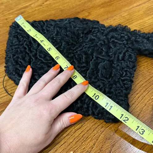 Vintage Persian Lamb Swing Coat Set with Matching Muff & Cap, Black, Medium Fit Black