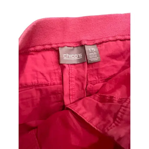 CHICOS Womens Coral Red Bermuda Shorts Size 1.5/M/10 Size M