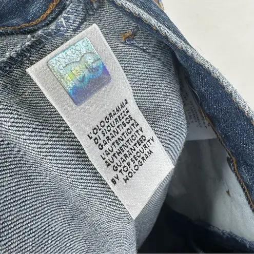 Dolce & Gabbana Denim & Suede Leather Panel Flared Blue Jeans Size 31