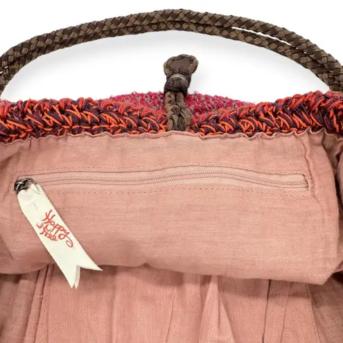 The Sak | Happy & Free Multi-Color Crochet Woven Leather Strap Boho Hobo Bag