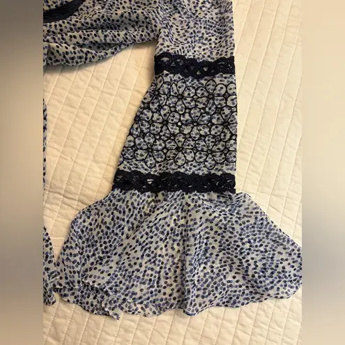 Alexis Lanelle Dress in Capri Embroidered floral dot mini dress NWOT