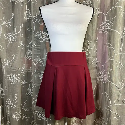 Source Unknown Burgundy Skort