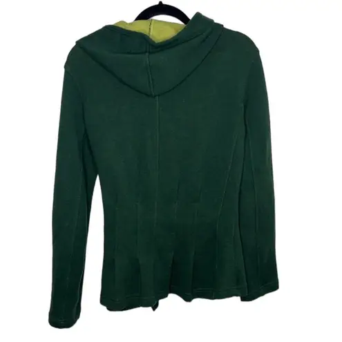 Title Nine Green Extra Fine Merino Wool Wrap Hooded Jacket Women's Medium