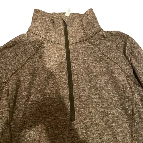 Lululemon  Rush Hour 1/2 Zip Sweatshirt Women Size 10 Heathered Military Green