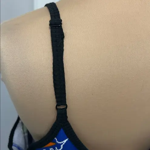 Nike  Blue Ribbed Paisley Print Spagetti Strap Dress