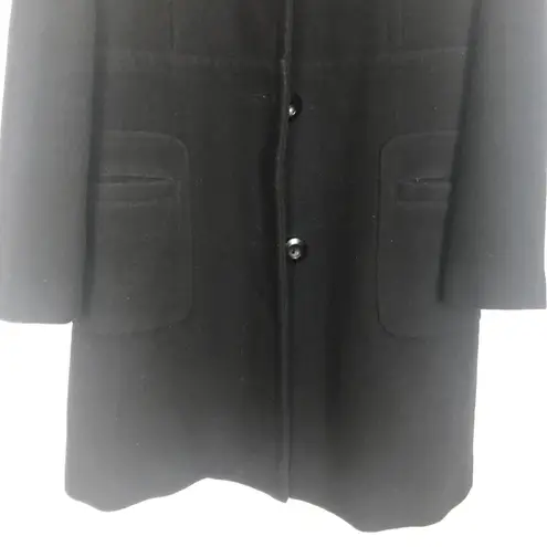Braetan Women's Button Down Black Trench Coat Size large