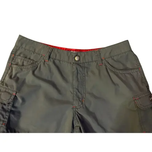 O’Neill Cargo Shorts Juniors 3 Gray Red Surf West Coast Beach Style Low Rise Y2K Size undefined