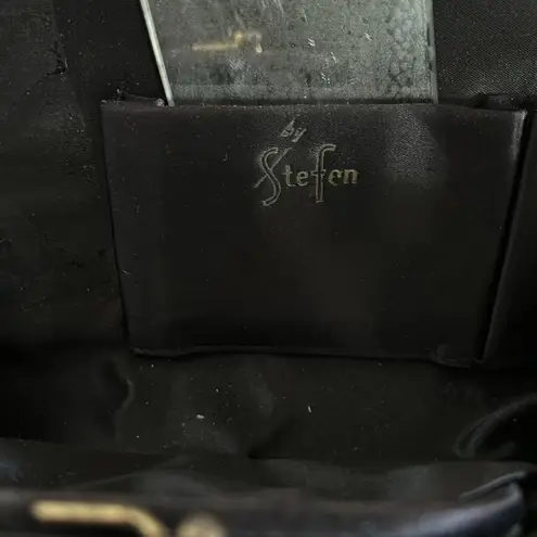 Vintage Stefan Black Moire Fabric Purse