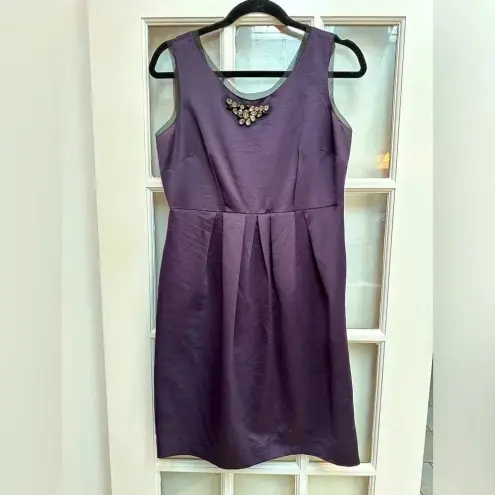 Vera Wang  | Violet Purple Broach Embellished Pockets Cocktail Party Dress Size 8