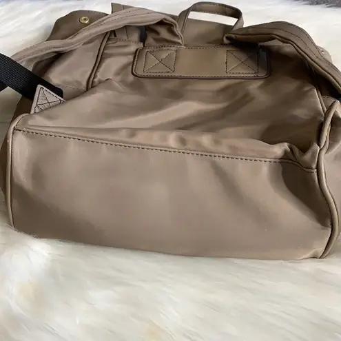 tutilo new york • nylon backpack adjustable straps Tan