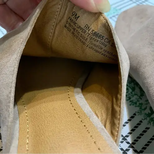 14th & Union  Hayzel Suede Block Heel Mule Mushroom - Size 9‎