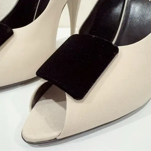 Saint Laurent Authentic Franky 115 Satin Sandals Nero NIB Size 38