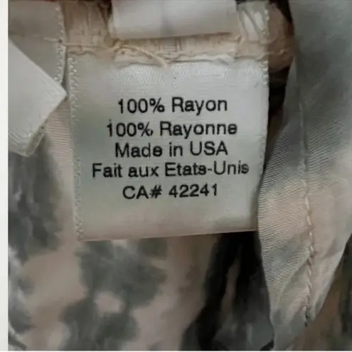 Starkx Kylie Top Green Tie Dye Silky Blouse Ruffle Long Sleeves Size XS