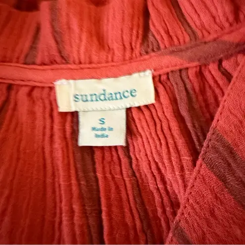 Sundance Women's Adley Sea Coral Gauze Cotton Sleeveless Dress SZ S Red