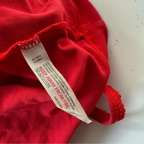 Free People Intimately  red cropped tank with rose detail