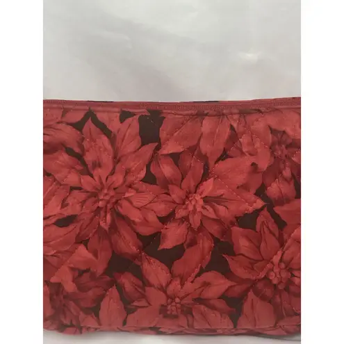 Bonnie’s Bags Red Poinsettia Fabric Handbag with Matching Coin Purse Homemade